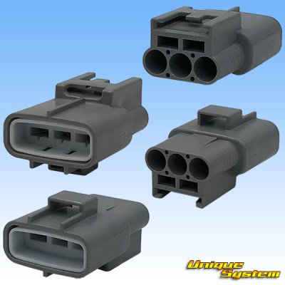 Photo2: [Sumitomo Wiring Systems] 187-type TS waterproof 3-pole male-coupler & terminal set