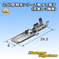 [Sumitomo Wiring Systems] 250-type waterproof series male-terminal (for 3-pole without claw)