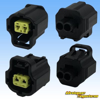 Photo2: [TE Connectivity] AMP 070-type ECONOSEAL-J Mark II waterproof 2-pole female-coupler with lockplate type-3