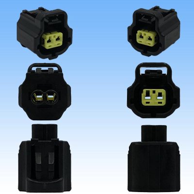 Photo3: [TE Connectivity] AMP 070-type ECONOSEAL-J Mark II waterproof 2-pole female-coupler with lockplate type-2