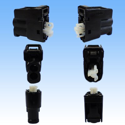 Photo2: [Yazaki Corporation] 090-type II series waterproof 2-pole female-coupler & terminal set (for ignition coil)