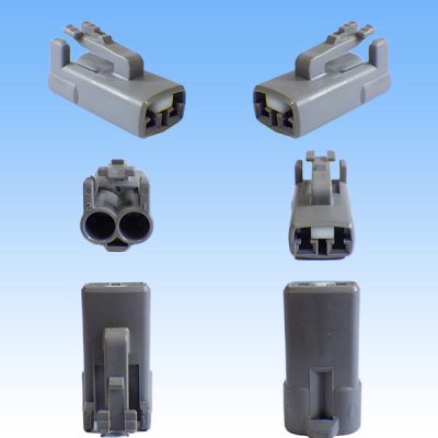 Photo2: [Yazaki Corporation] 090-type II series waterproof 2-pole female-coupler & terminal set type-2