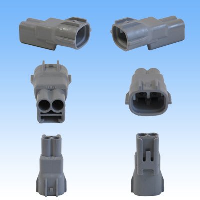 Photo2: [Yazaki Corporation] 090-type II series / waterproof 2-pole male-coupler & terminal set type-1