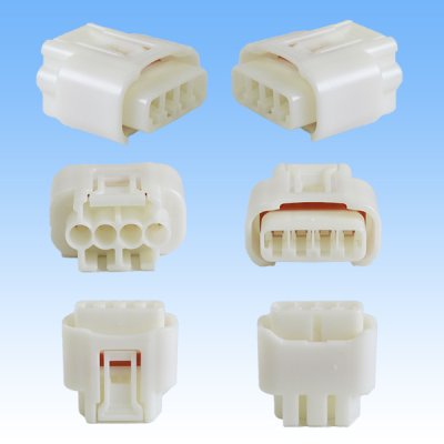 Photo2: [Yazaki Corporation] 090-type II series waterproof 4-pole female-coupler & terminal set type-2 (white) (P5)