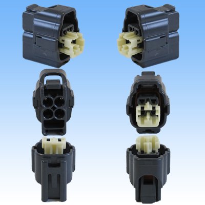 Photo2: [Yazaki Corporation] 090-type II series / waterproof 4-pole female-coupler & terminal set type-1