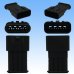 Photo3: [Yazaki Corporation] 090-type II series waterproof 4-pole coupler & terminal set type-2 (black) (P5) (male-coupler only non-Yazaki)