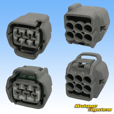 Photo2: [Yazaki Corporation] 090-type II series waterproof 6-pole female-coupler & terminal set type-2