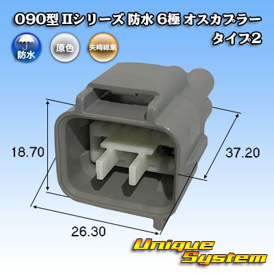 Photo1: [Yazaki Corporation] 090-type II series waterproof 6-pole male-coupler type-2