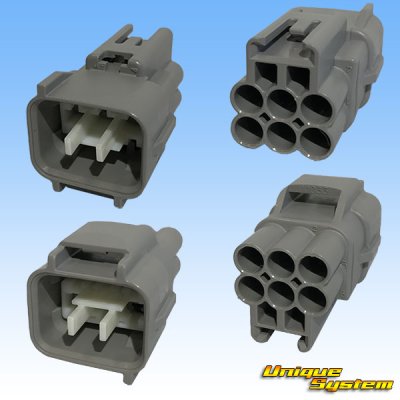 Photo2: [Yazaki Corporation] 090-type II series waterproof 6-pole male-coupler & terminal set type-2