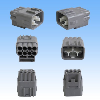 Photo2: [Yazaki Corporation] 090-type II series waterproof 8-pole male-coupler & terminal set type-1