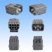 Photo2: [Yazaki Corporation] 090-type II series waterproof 8-pole male-coupler & terminal set type-1 (2)