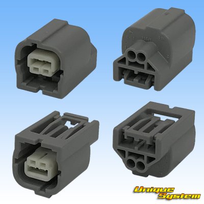 Photo2: [Yazaki Corporation] 025-type HS waterproof 2-pole female-coupler & terminal set type-1