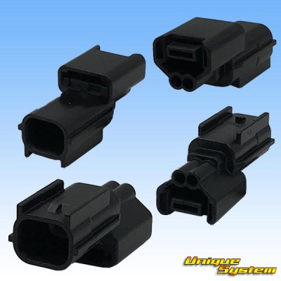 Photo2: [Yazaki Corporation] 025-type HS waterproof 2-pole male-coupler & terminal set type-2