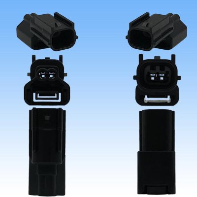 Photo3: [Yazaki Corporation] 025-type HS waterproof 2-pole male-coupler & terminal set type-2