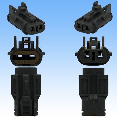 Photo3: [Yazaki Corporation] 070-type SWP waterproof 2-pole female-coupler (with rear holder)