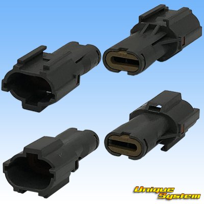 Photo2: [Yazaki Corporation] 070-type SWP waterproof 2-pole coupler & terminal set (with rear holder)