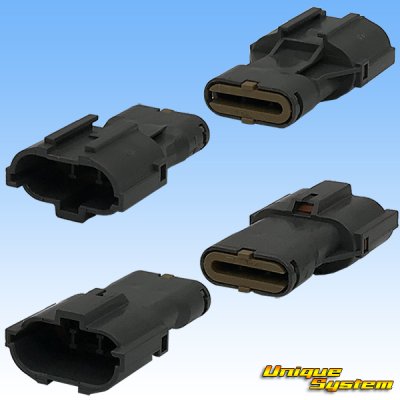 Photo2: [Yazaki Corporation] 070-type SWP waterproof 3-pole coupler & terminal set (with rear holder)