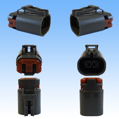 Photo2: [Yazaki Corporation] 110-type 58-connector W series waterproof 2-pole female-coupler & terminal set (with holder)
