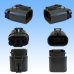 Photo2: [Yazaki Corporation] 110-type 58-connector W series waterproof 3-pole female-coupler & terminal set (with holder) (2)