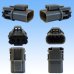 Photo2: [Yazaki Corporation] 110-type 58-connector W series waterproof 3-pole male-coupler (with holder) (2)
