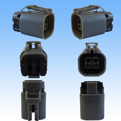 Photo2: [Yazaki Corporation] 110-type 58-connector W series waterproof 4-pole female-coupler & terminal set (with holder)