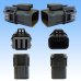 Photo2: [Yazaki Corporation] 110-type 58-connector W series waterproof 6-pole male-coupler (with holder) (2)