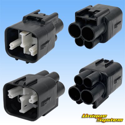 Photo2: [Yazaki Corporation] 187 + 312 hybrid waterproof series 4-pole male-coupler