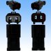 Photo3: [Yazaki Corporation] 250-type 58 connector X series waterproof 2-pole male-coupler & terminal set (with holder) type-2 (black)