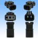 Photo3: [Yazaki Corporation] 250-type 58 connector X series waterproof 2-pole coupler & terminal set (with holder) type-1 (gray)