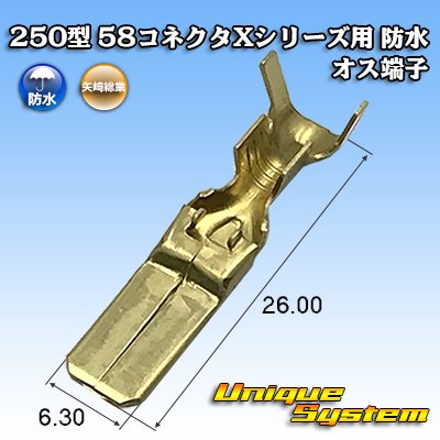 Photo1: [Yazaki Corporation] 250-type 58 connector X series waterproof male-terminal