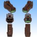 Photo3: [Yazaki Corporation] 060-type 62Z series waterproof 2-pole female-coupler with retainer type-2 (brown) (3)