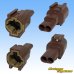 Photo2: [Yazaki Corporation] 060-type 62Z series waterproof 2-pole male-coupler with retainer type-2 (brown) (2)