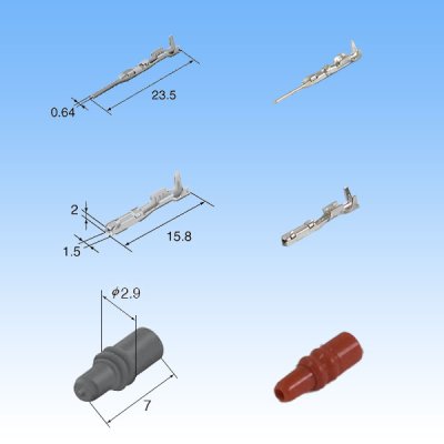 Photo4: [Sumitomo Wiring Systems] 025-type TS waterproof 3-pole coupler & terminal set