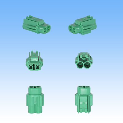 Photo2: [Sumitomo Wiring Systems] 090-type MT waterproof 2-pole female-coupler bracket-fixed-type (green type)