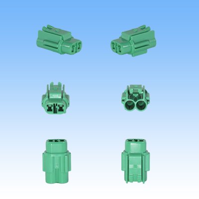 Photo2: [Sumitomo Wiring Systems] 090-type MT waterproof 2-pole female-coupler & terminal set bracket-fixed-type (green type)