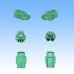 Photo2: [Sumitomo Wiring Systems] 090-type MT waterproof 2-pole female-coupler bracket-fixed-type (green type) (2)