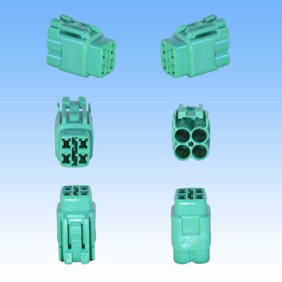 Photo2: [Sumitomo Wiring Systems] 090-type MT waterproof 4-pole female-coupler bracket-fixed-type (green type)