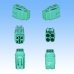 Photo2: [Sumitomo Wiring Systems] 090-type MT waterproof 4-pole female-coupler bracket-fixed-type (green type) (2)