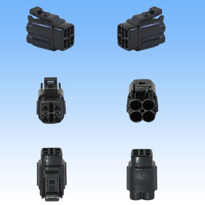 Photo3: [Sumitomo Wiring Systems] 090-type MT waterproof 4-pole coupler & terminal set (black type)