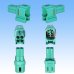 Photo2: [Sumitomo Wiring Systems] 090-type MT waterproof 4-pole male-coupler & terminal set bracket-fixed-type (green type) (2)