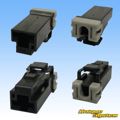 Photo2: [Yazaki Corporation] 375-type L-type non-waterproof 1-pole female-coupler & terminal set with rear holder