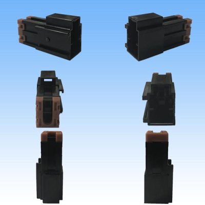 Photo2: [Yazaki Corporation] 375-type L-type non-waterproof 2-pole coupler & terminal set with rear holder