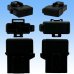 Photo3: [Yazaki Corporation] flat-type/blade-type fuse non-waterproof fuse-holder coupler connector & terminal set (black) (Y204 equivalent)