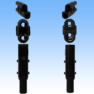 Photo3: [Yazaki Corporation] waterproof / bullet-terminal 2-pole female-coupler