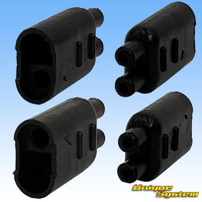 Photo2: [Yazaki Corporation] waterproof / bullet-terminal 2-pole coupler & terminal set