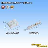 [Yazaki Corporation] 025-type non-waterproof 6-pole female-coupler & terminal set