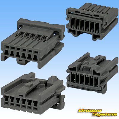 Photo2: [Yazaki Corporation] 040-type 91TK non-waterproof 6-pole female-coupler & terminal set type-2