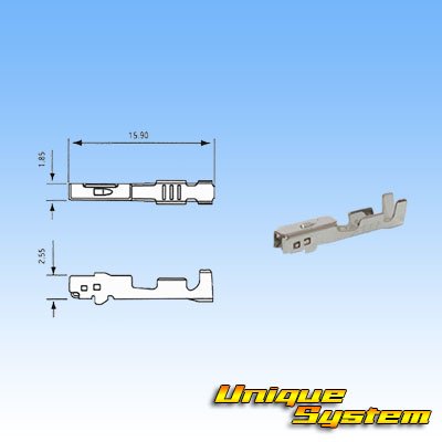 Photo3: [Yazaki Corporation] 040-type III non-waterproof 2-pole female-coupler & terminal set