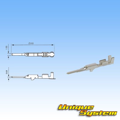 Photo3: [Yazaki Corporation] 040-type III non-waterproof 5-pole male-coupler & terminal set