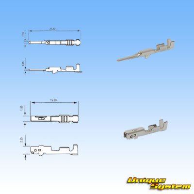 Photo4: [Yazaki Corporation] 040-type III non-waterproof 14-pole coupler & terminal set